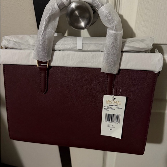 Michael Kors Deep Burgundy Satchel - Picture 2 of 6